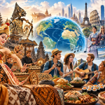 Globalisasi bidang budaya melalui pertemuan budaya Indonesia dengan budaya dari berbagai negara